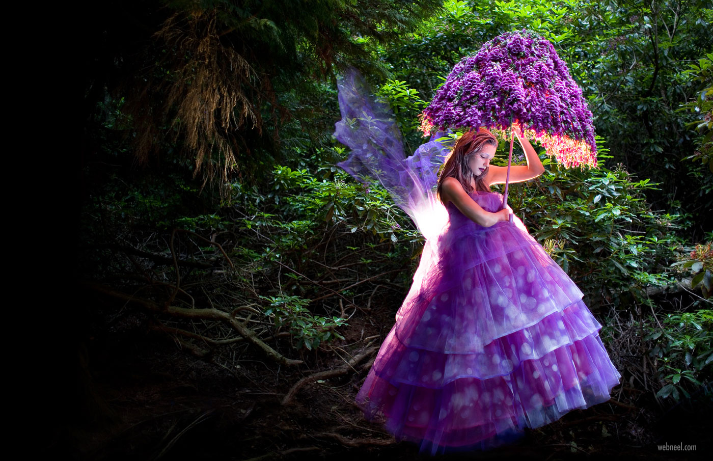 fantasy photography woman portrait the foxglove fairy
