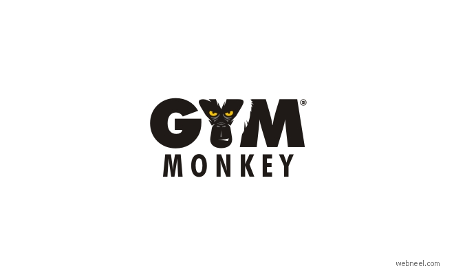 logo design gym fitness by scribe