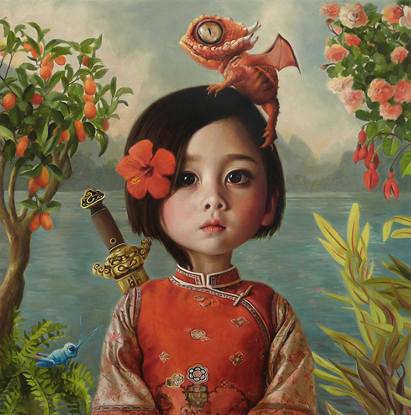oil painting mulan girl by olga esther