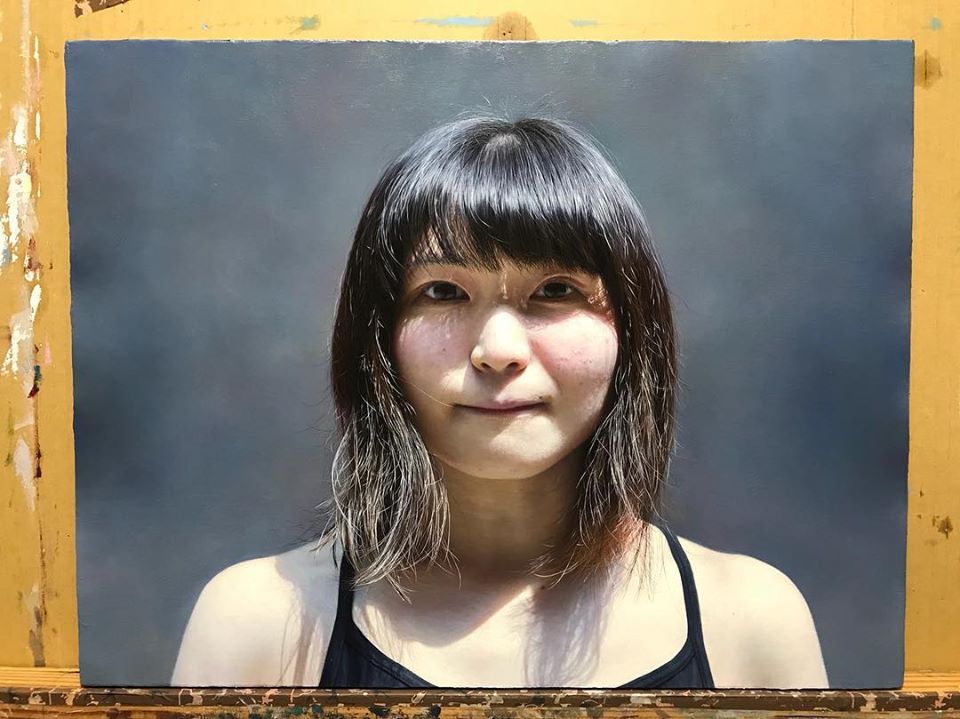 oil painting realistic woman portrait by mienokei