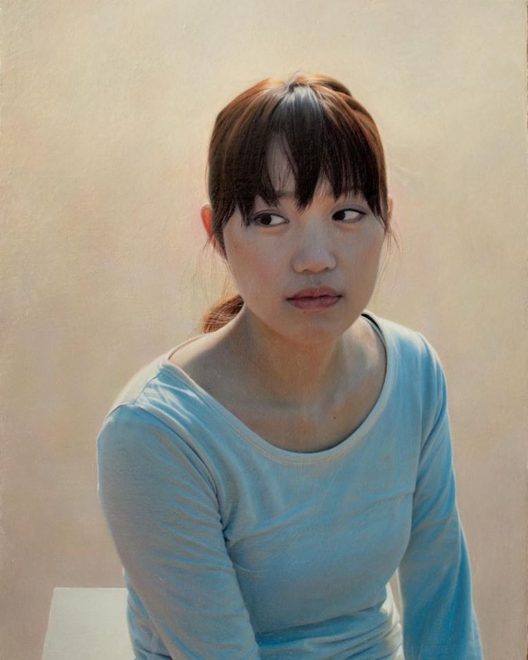 oil painting realistic woman portrait