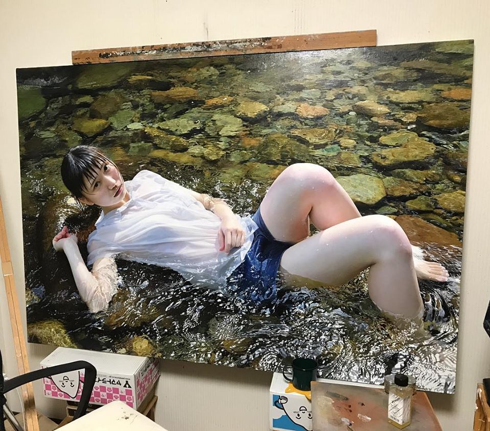 oil painting realistic woman by mienokei