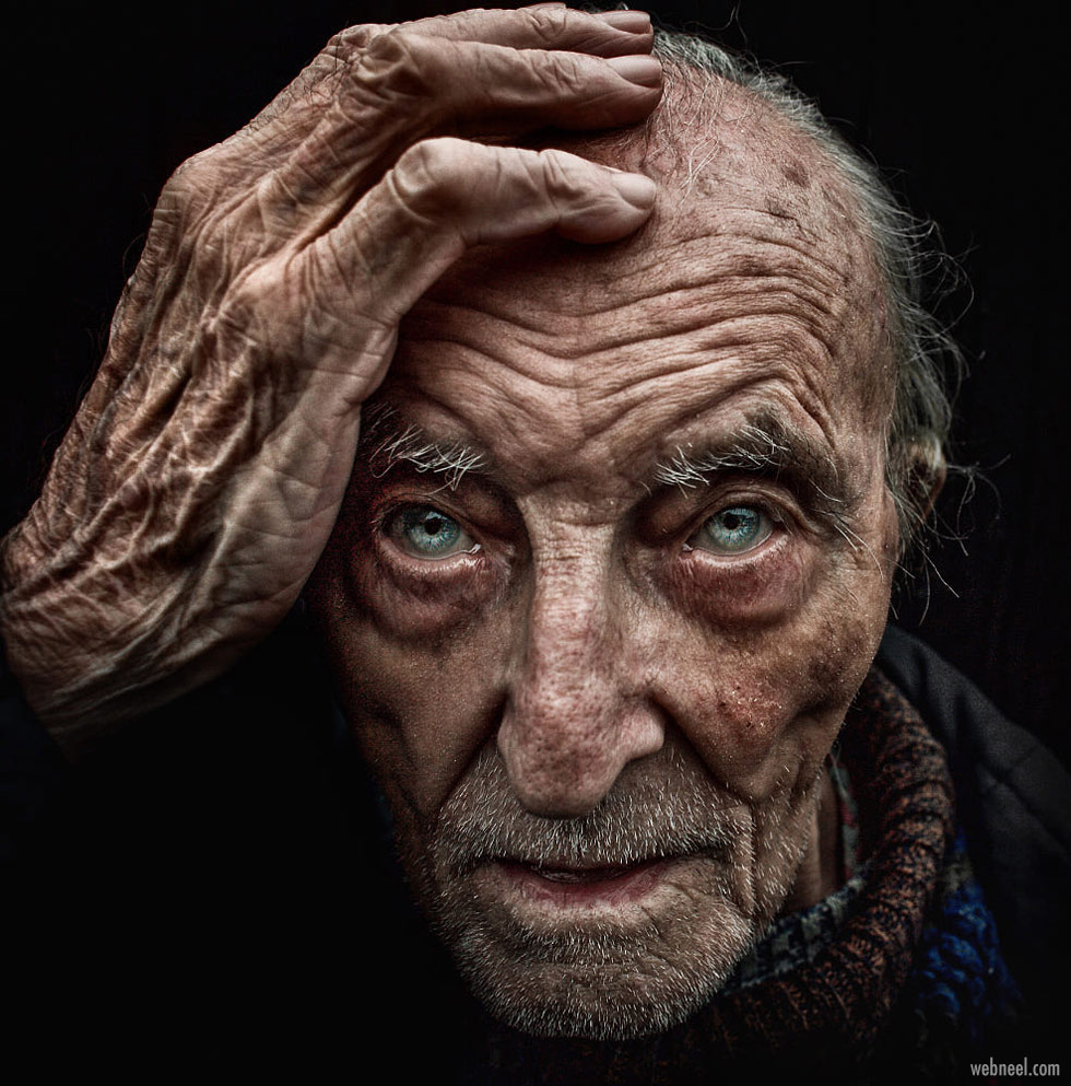 portrait photography old man landon by lee jeffries