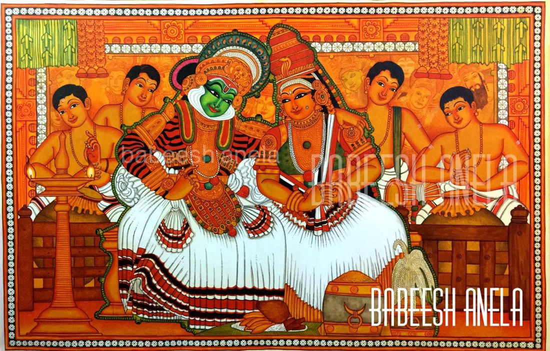 traditional kerala mural painting by babeesh anila