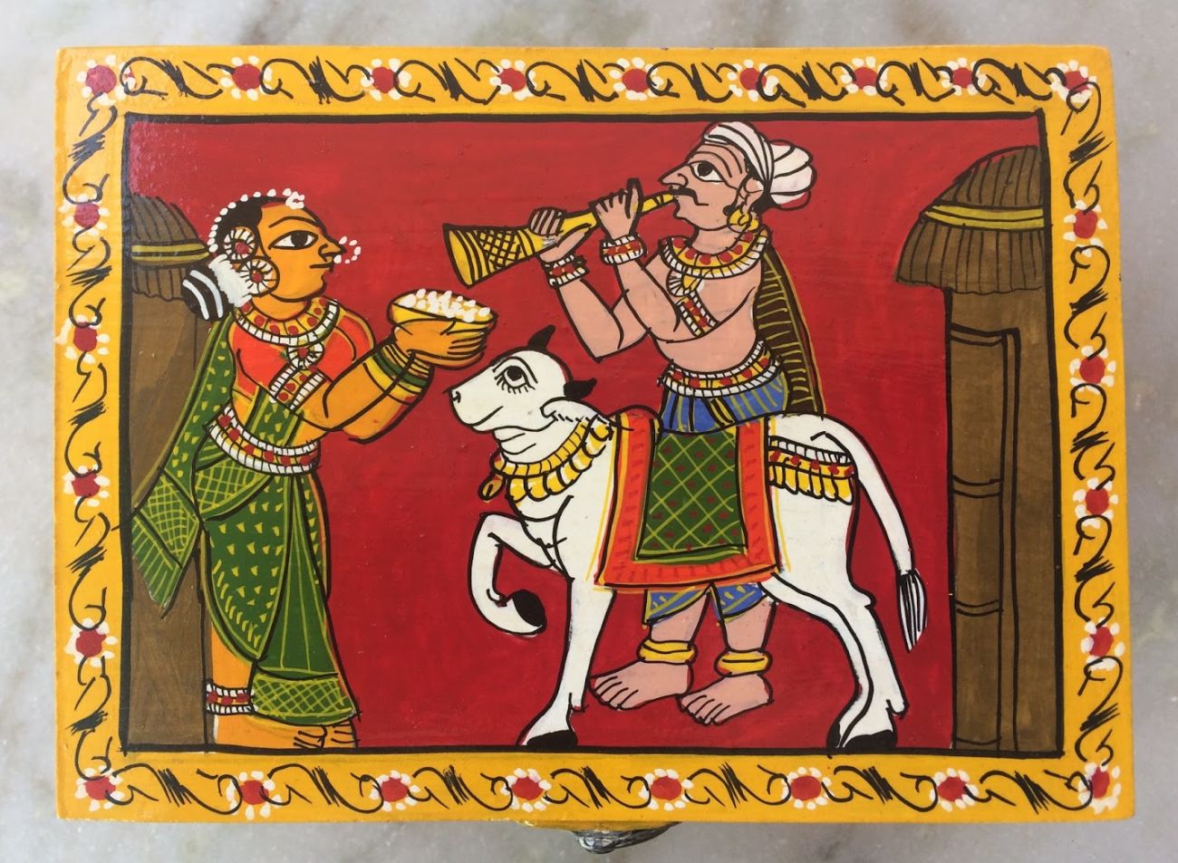 traditional cheriyal painting by vaikuntam