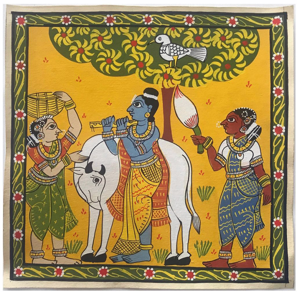 scroll painting sri krishna