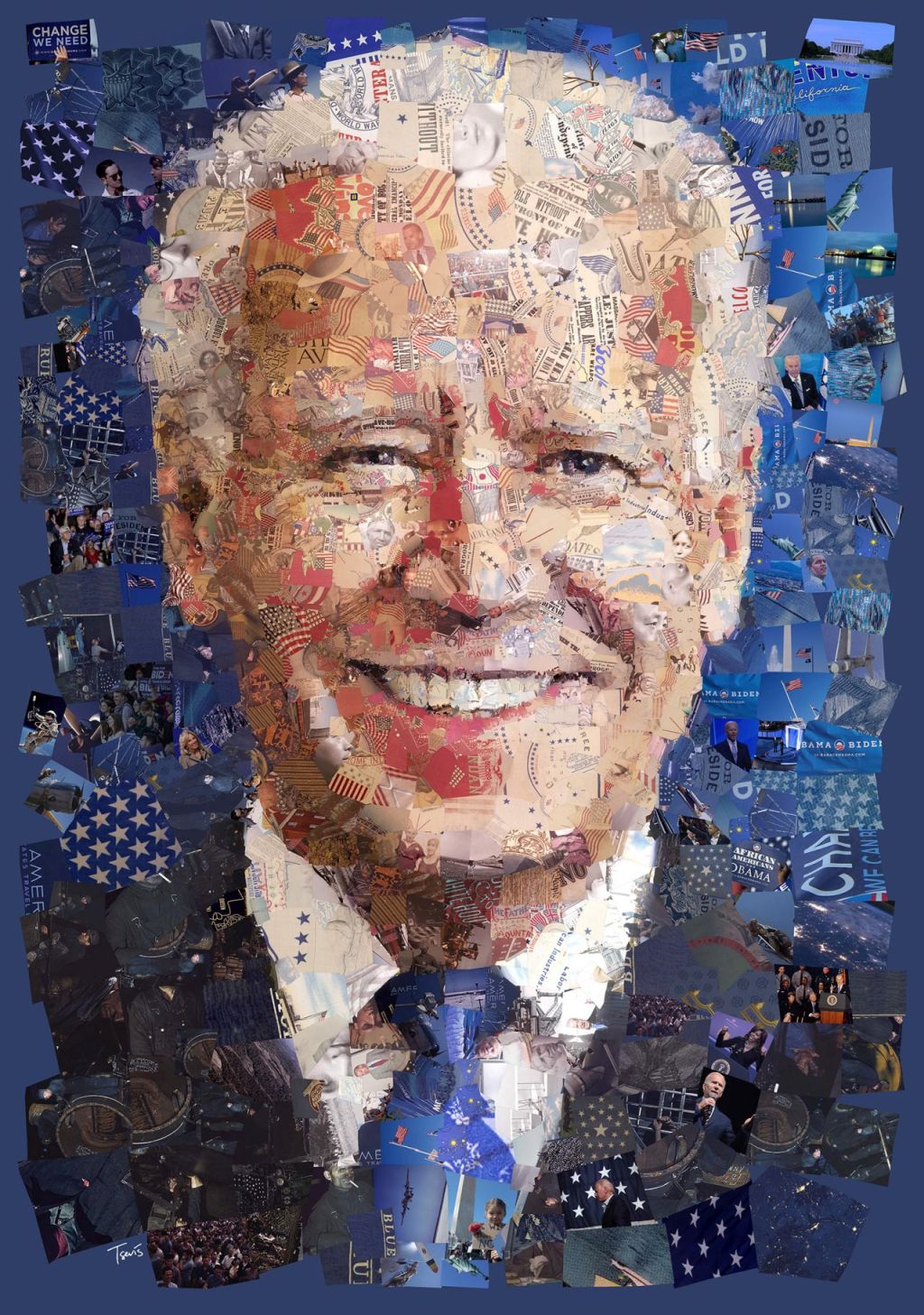 portrait photo mosaic of joe biden by charis tsevis