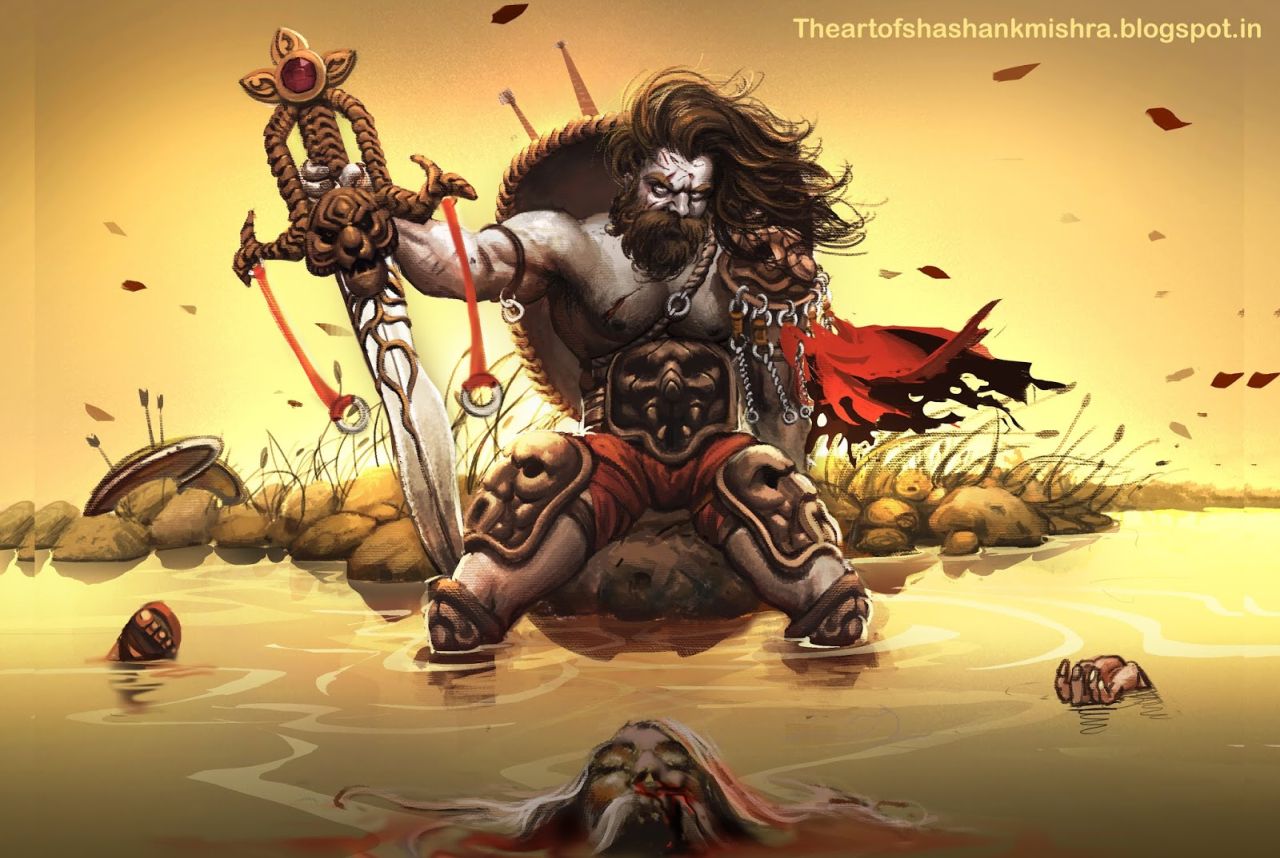 digital painting indian mythological character by shashank mishra