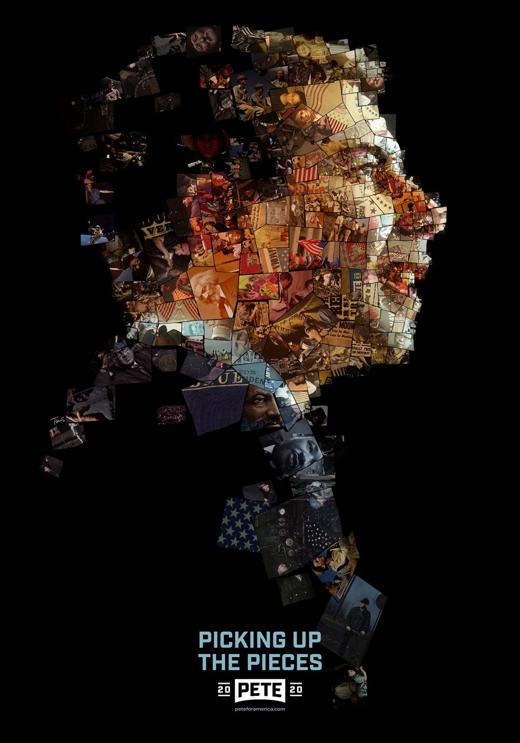 photo mosaic manipulation of pete buttigieg by charis tsevis