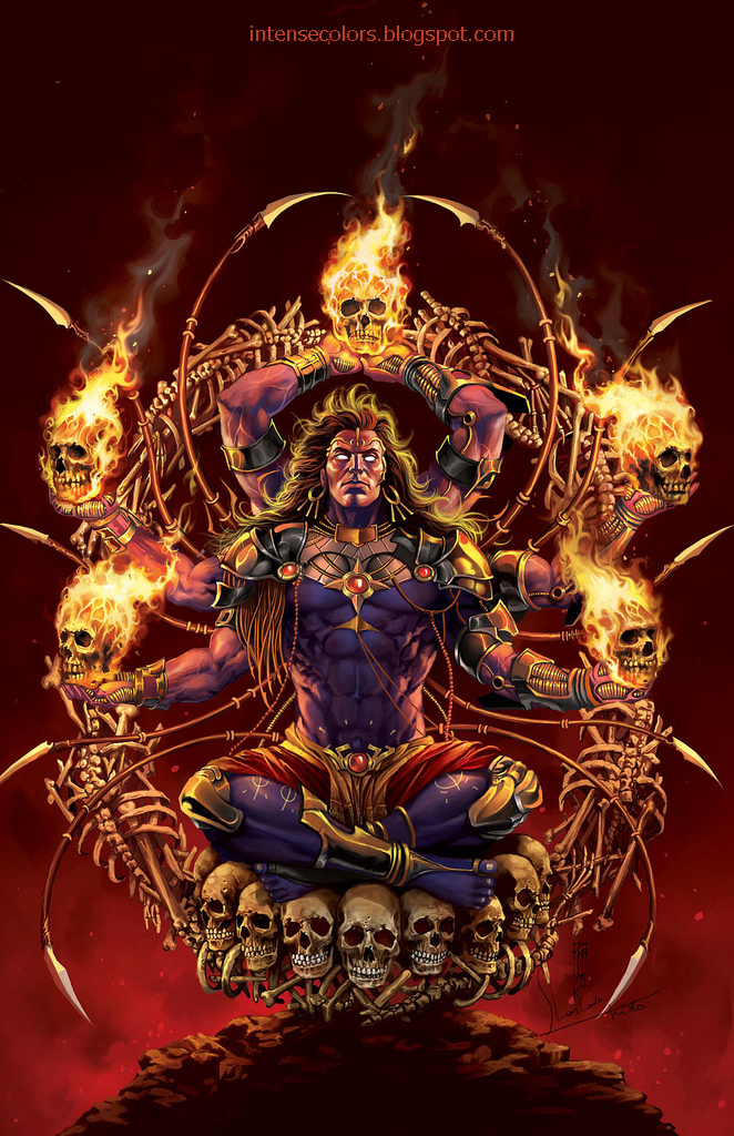 digital painting indian mythological character