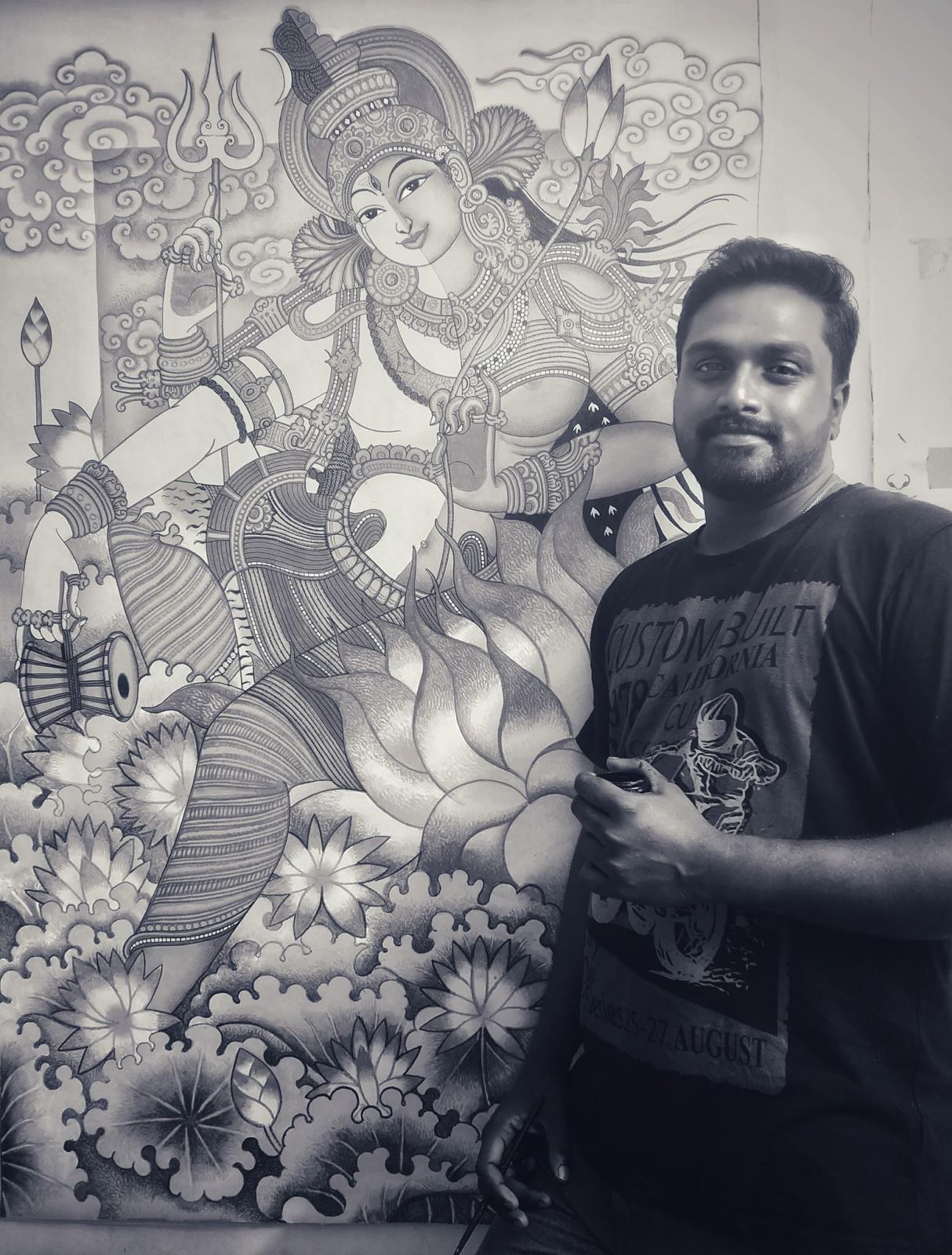 famous kerala mural artist babeesh anela