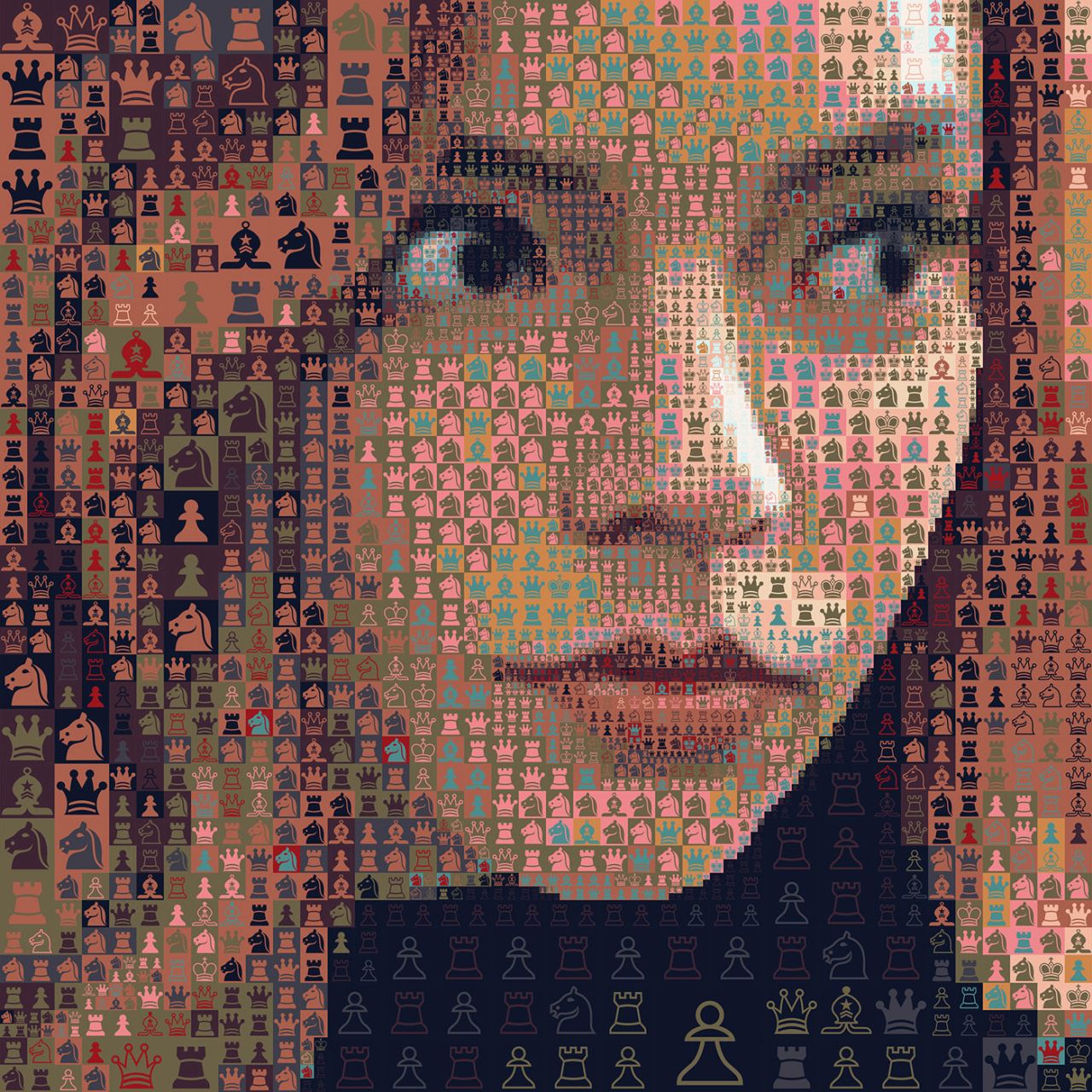 photo mosaic queen gambit by charis tsevis