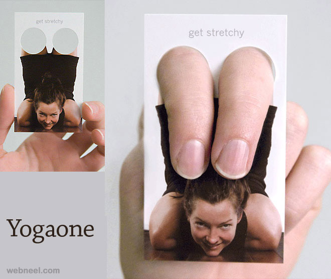yoga unusual business card