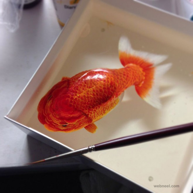 realistic fish painting by keng lye