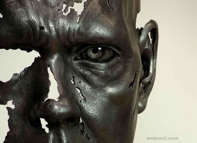 hyper  realistic sculptures by jamie salmon