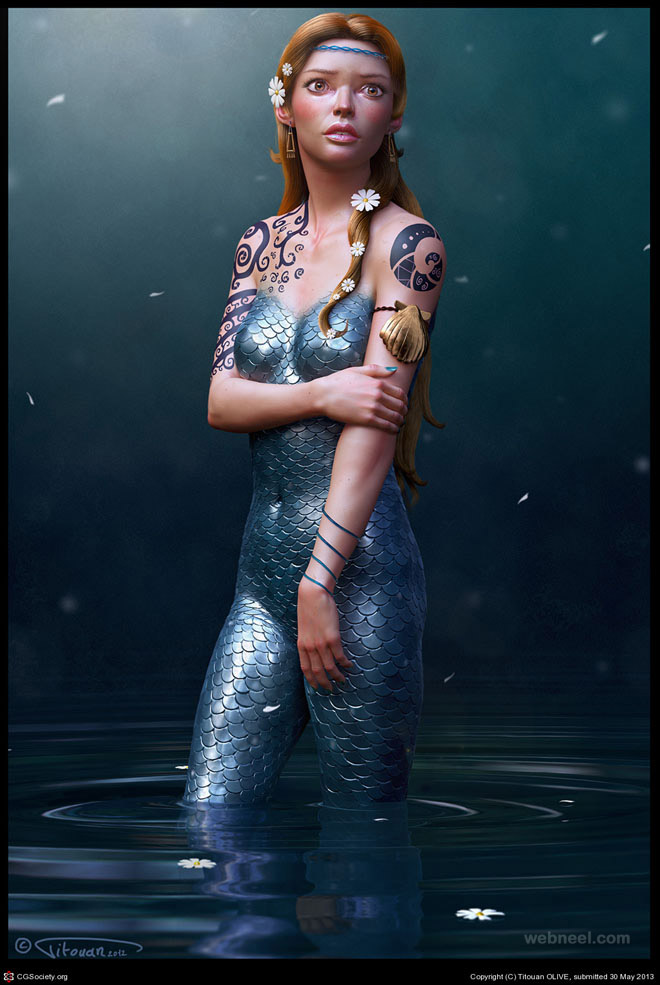3d mermaid by titouan olive