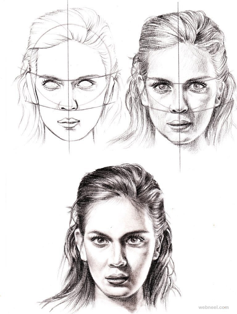 Human Face Drawing Step By Step - 