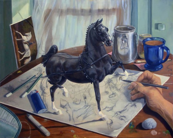 3d drawing horse by jeanne newton schoborg