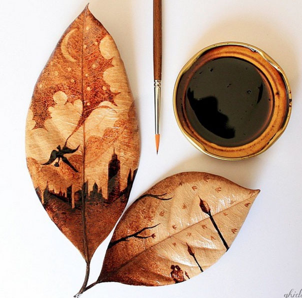painting with coffee by ghidaqal nizar