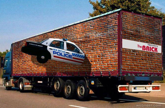 optical illusion truck art