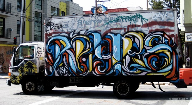 graffiti truck art by robby virus
