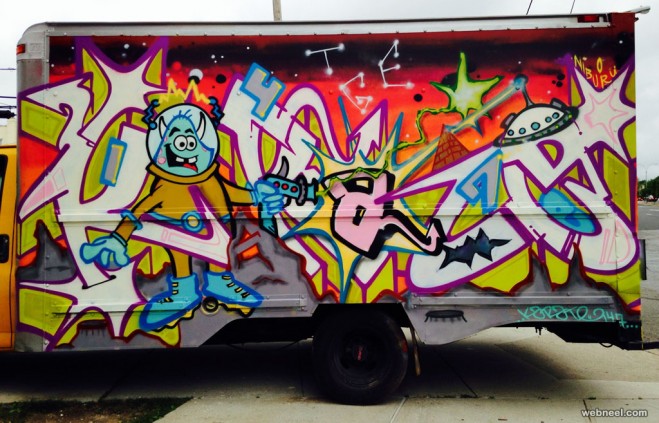 aliens truck art by matt5