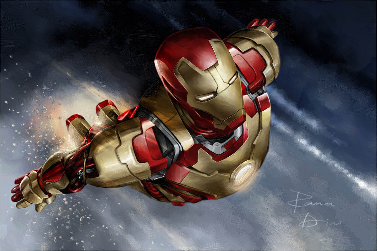 rebelle ironman painting by rana dias