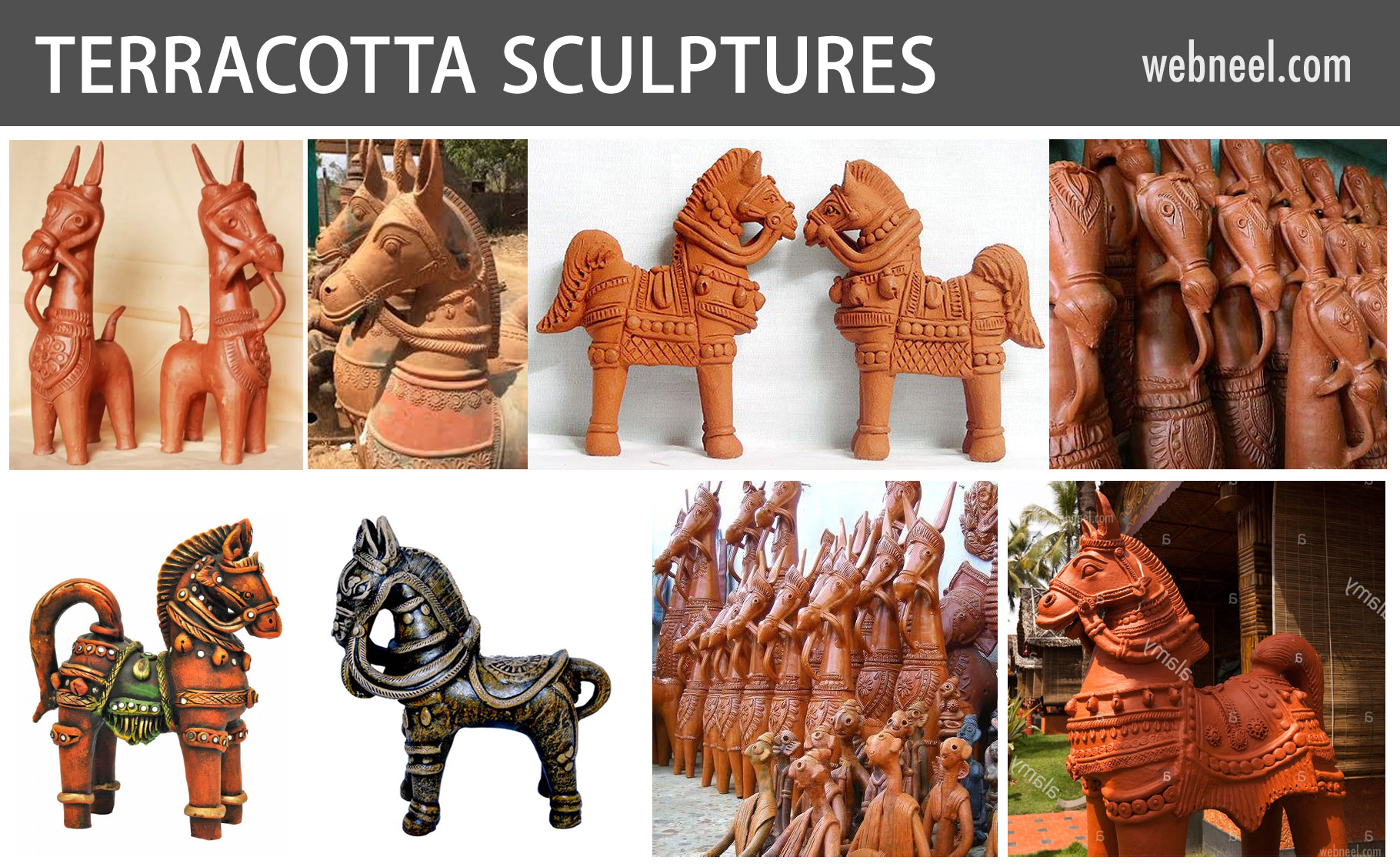 terracotta sculptures horse india
