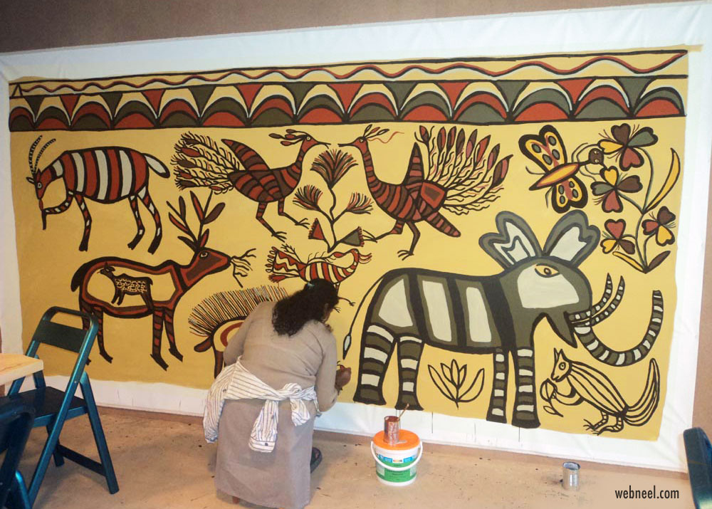 sohrai kohvar painting recreation tribal art jharkhand