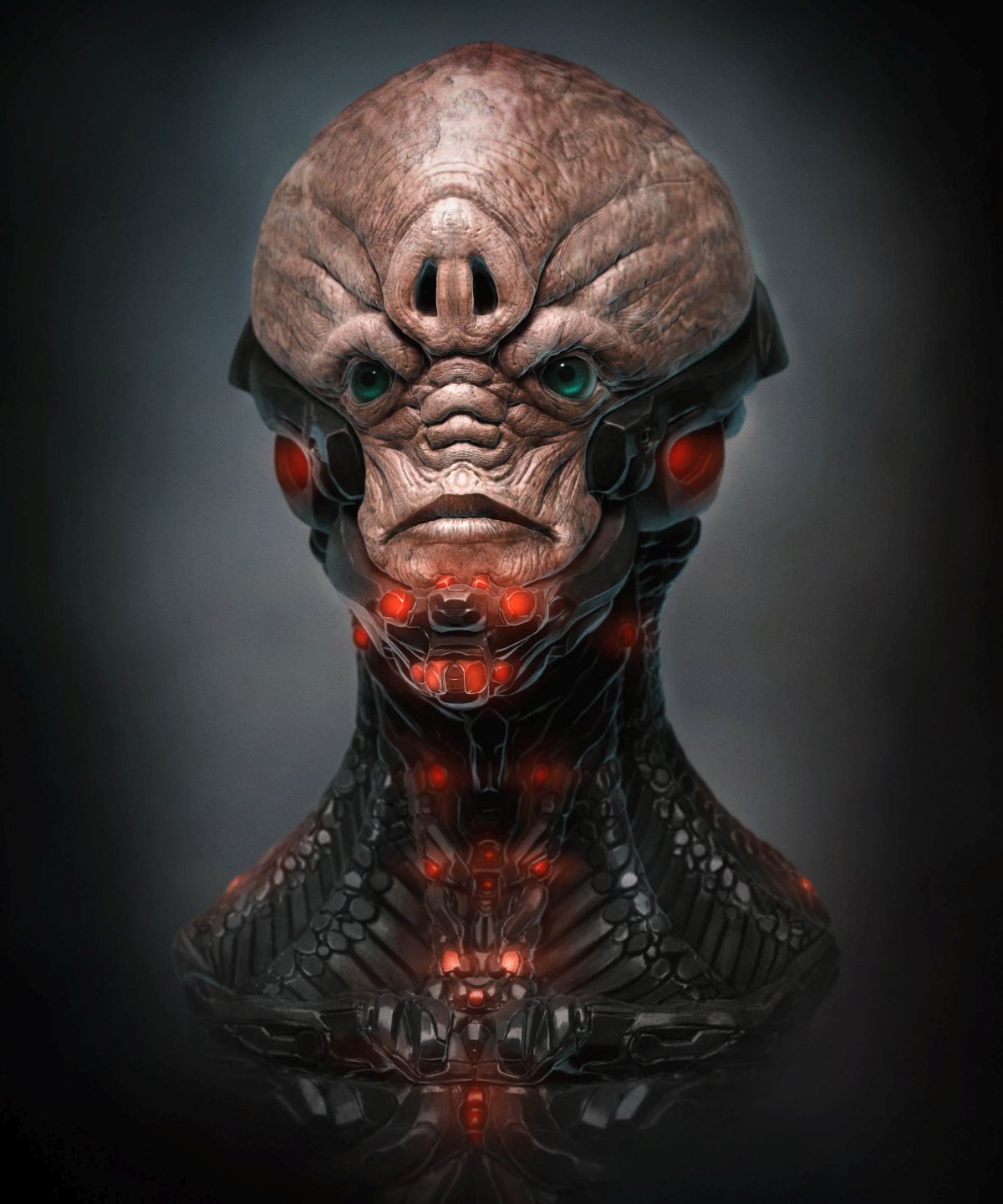3d model alien bust