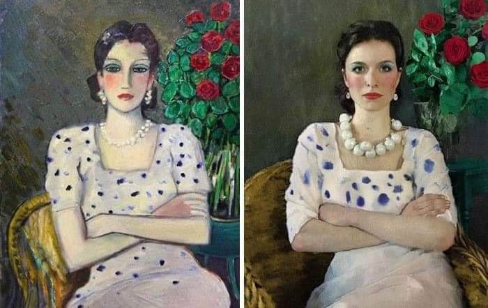 photo remakes painting reenactment painting funny