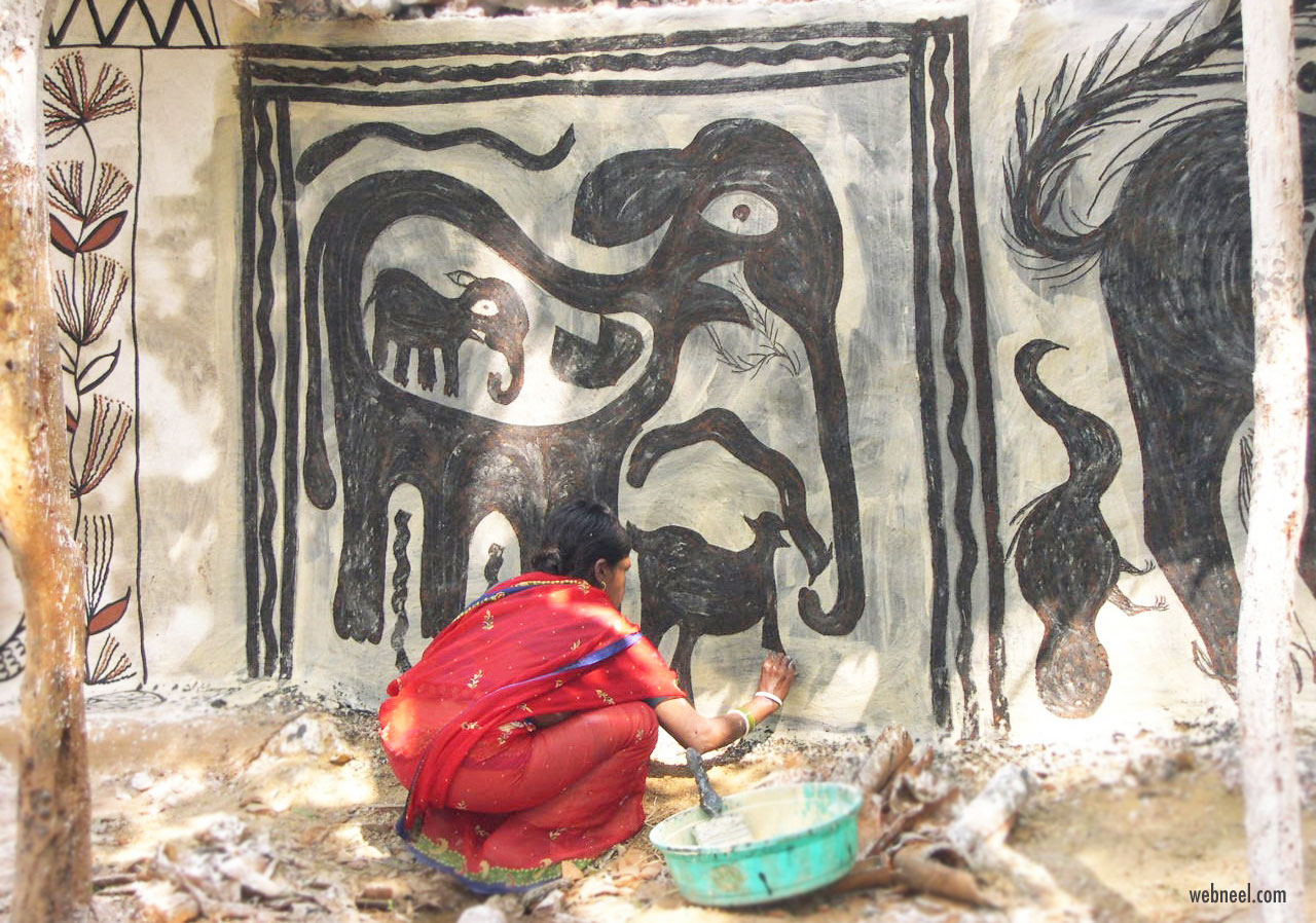 sohrai mural tribal art jharkhand
