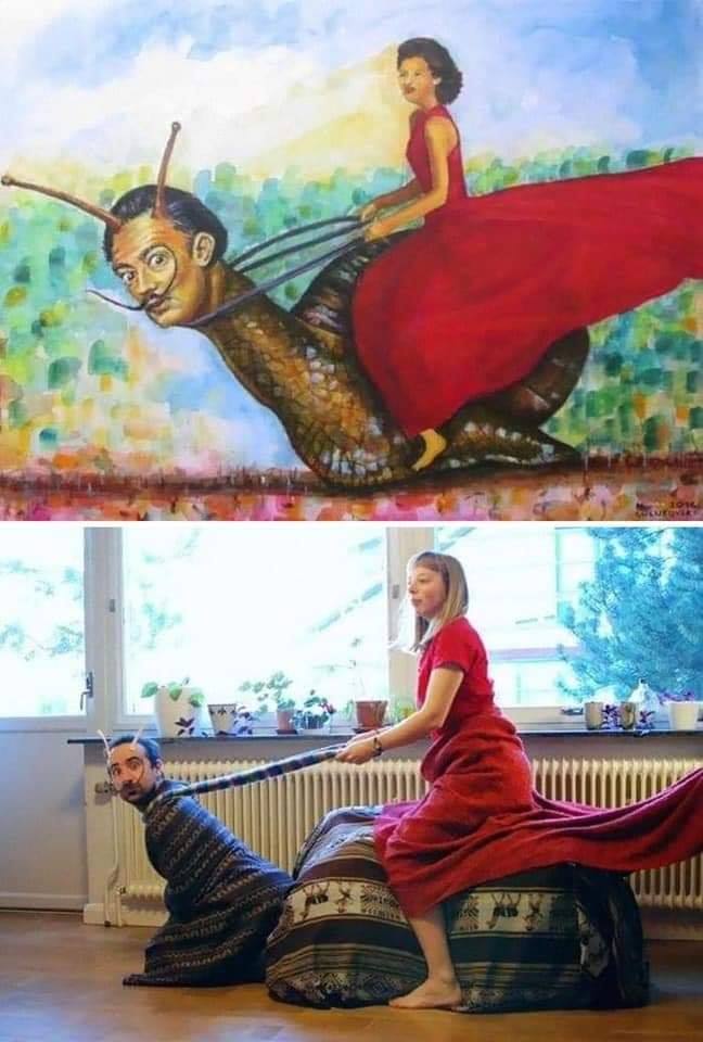 40 Photo Remakes Of Famous Paintings - Funny Reenactment paintings