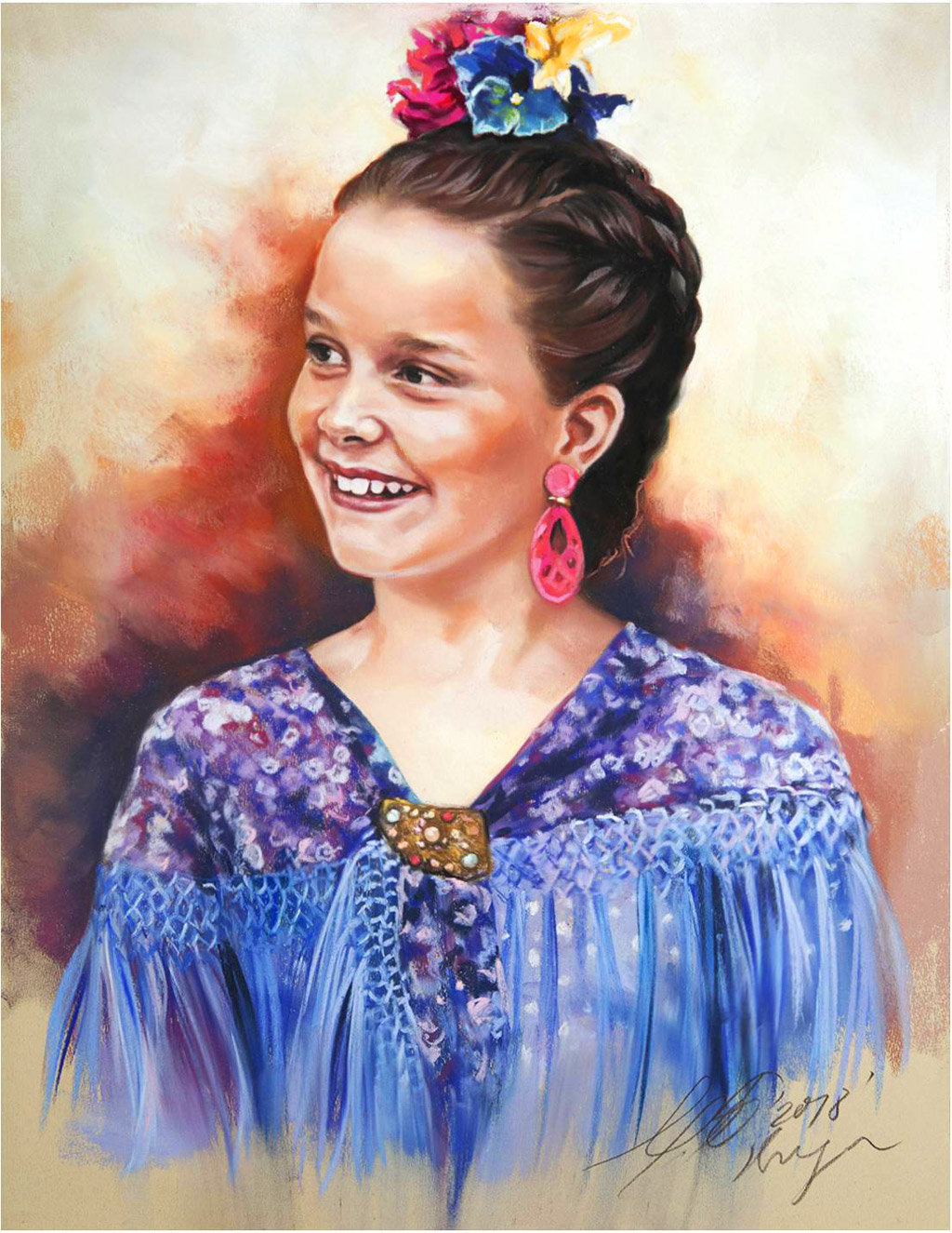 pastel drawing portrait by bogra art studio