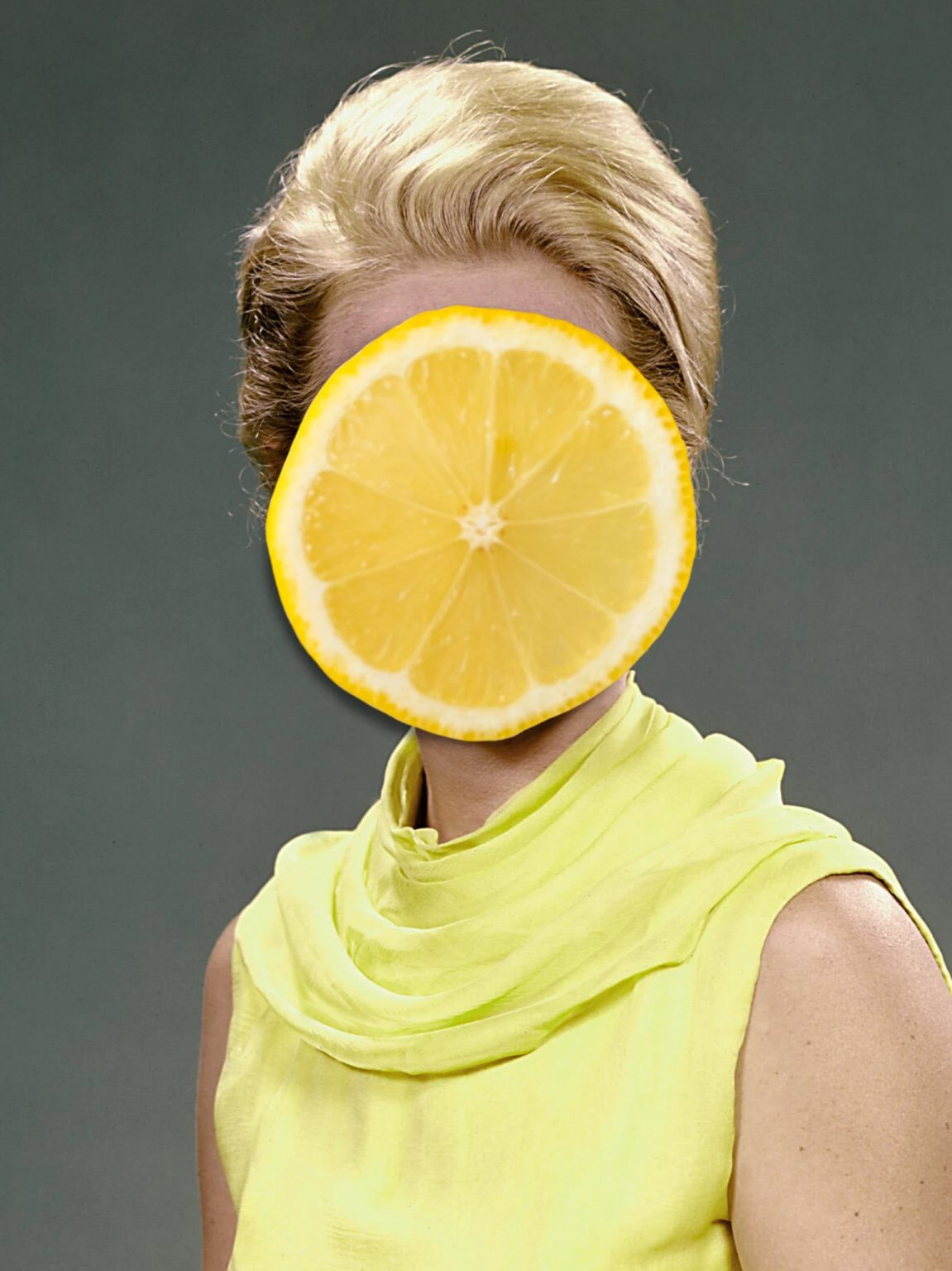 photo collage portrait orange