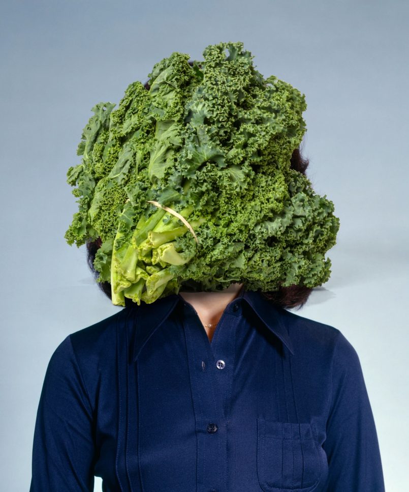 photo collage portrait broccoli