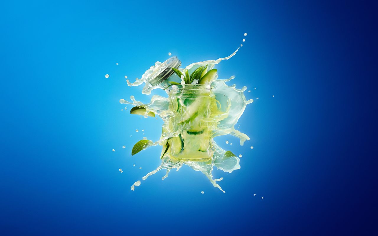 photo manipulation splash of water by lime house creative