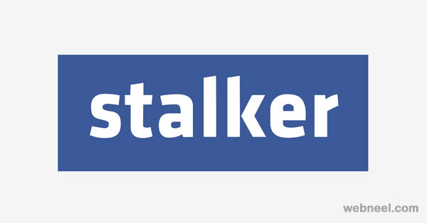 facebook stalker logo parody