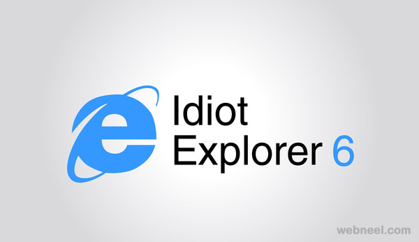 ie6 idiot explorer 6 logo parody