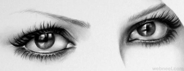 realistic eyes pencil drawing