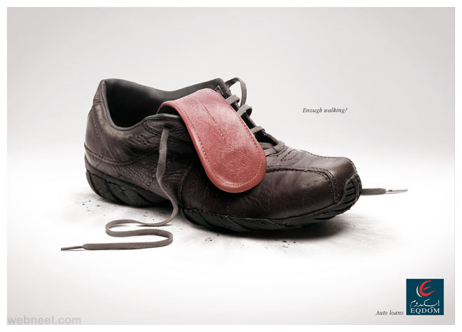 funny ads car shoe
