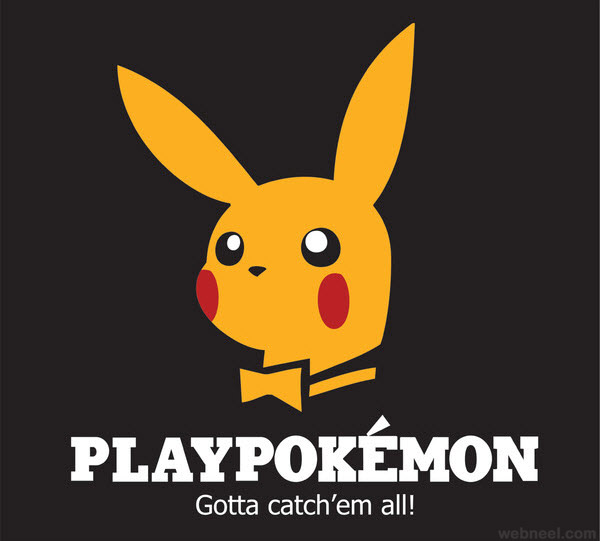playboy playpokemon logo parody