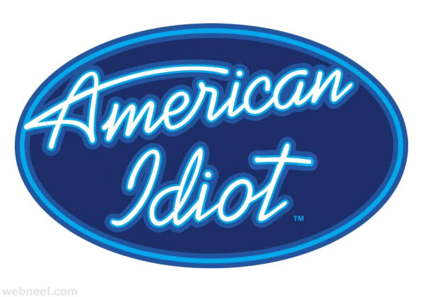 american idol american idiot logo parody