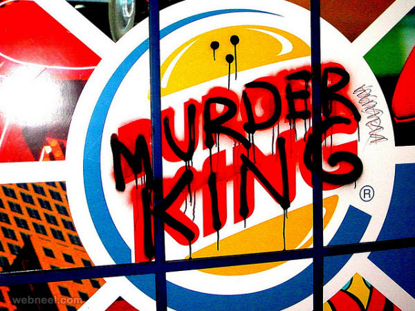 burger king murder king logo parody