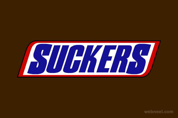 snickers suckers logo parody
