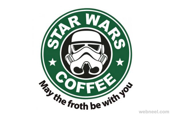 starbucks coffee star wars coffee logo parody