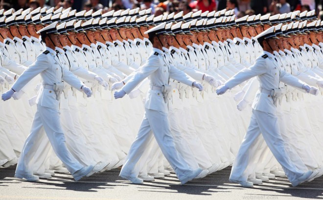 army marching