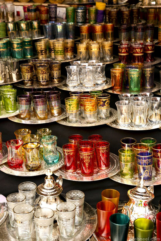 beautiful moroccan tea glasses