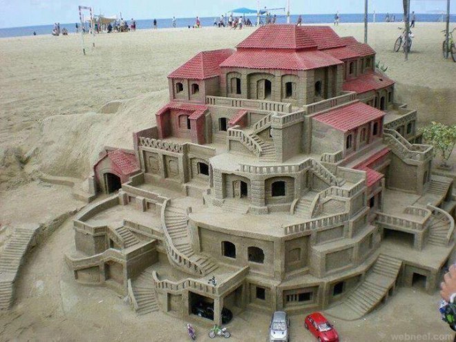 beautiful sand castle