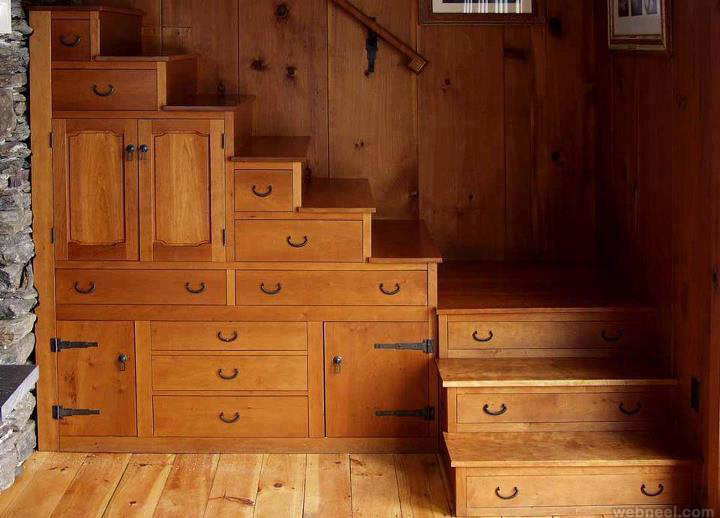 stairs with storage
